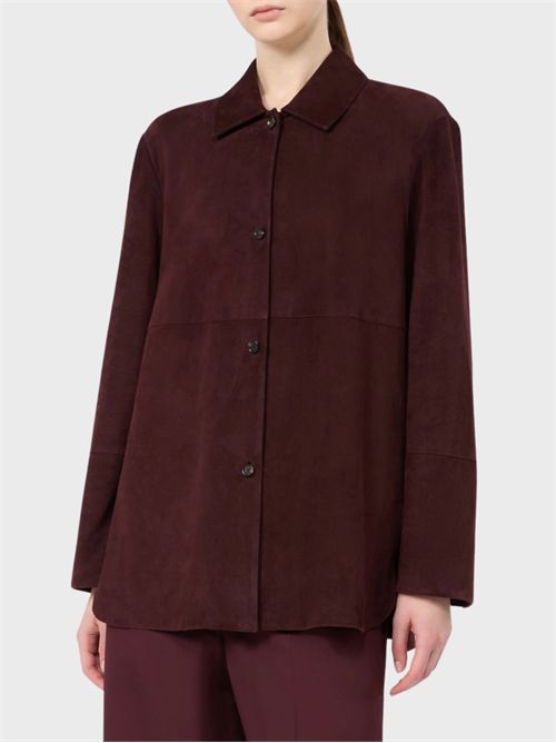 Giacca monopetto in pelle di agnello scamosciata S' MAX MARA | 2629446011600003